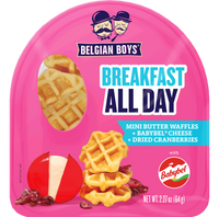 Breakfast All Day with Mini Butter Waffles + Babybel® Cheese + Dried Cranberries