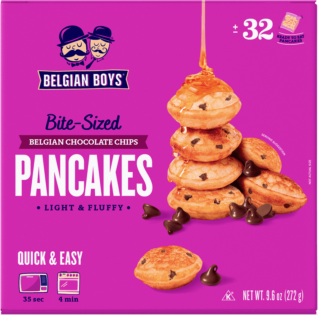 Bite-Sized Belgian Chocolate Chips Pancakes - Belgian Boys