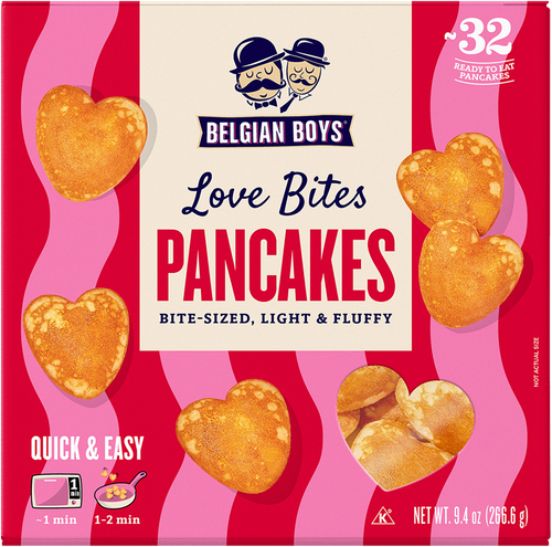 Love Bites Heart - Sized Pancakes